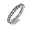 Eve's Addiction Sterling Silver Cubic Zirconia Brilliant Cut Wedding Band, 5