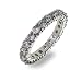 Eve's Addiction Sterling Silver Cubic Zirconia Brilliant Cut Wedding Band