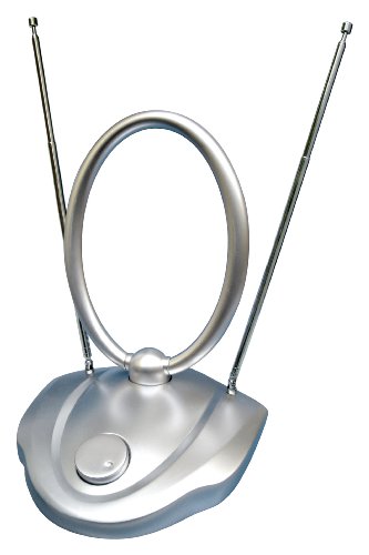 Vivanco TVF 09 Aktive TV/Radio Zimmerantenne silber