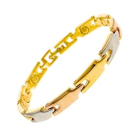 Rose Yellow Gold Plated Steel Magnetic Unisex Bracelet by 