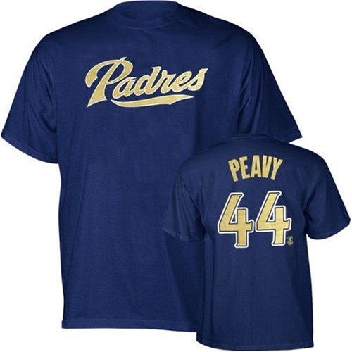 Jake Peavy San Diego Padres Navy Name and Number T-Shirt