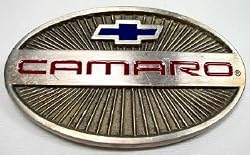 Camaro Supreme Enamel Pewter Belt Buckle
