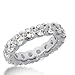 14K White Gold 5.85ct Diamond Wedding Band G-H Color and SI1 Clarity