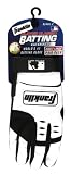 Franklin Sports 2370F5 MLB Player Classic III Batting Glove (White/Black, X-Large)