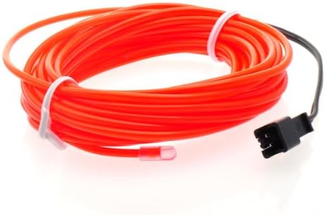 Daditong 5M Light Christmas Rope Landscape Lighting EL Wire Party Car Battery Lights Flexible Strip Light (Red)