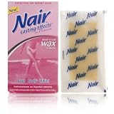 Nair Lasting Effects Hair Remover Ready to Use Wax Strips - Legs Body Bikini 32 Wax Strips ( 16 Double-Sided Strips ) + 3 Towelettes