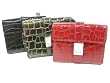 Kenneth Cole Sleek Peek Quad-Fold Button Snap Designer Wallet in Crocodile Print Kenneth Cole Sleek Peek Quad-Fold Button Snap Designer Wallet in Crocodile Print