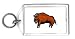 Keychain with bison, hoofed, horns