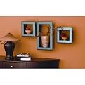 Black Framed Wall Cubbies - Set of 3