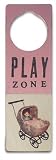 Tree By Kerri Lee Wooden Doorknob Sign Play Zone, Pink