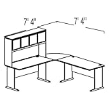 Bush Advantage Medium Cherry Configuration 10 - Layout for Smaller Workspac ....