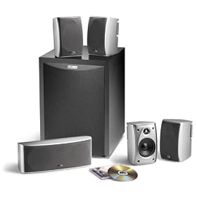 Polk Audio RM6750 5.1 Channel Home Theater Speaker System (Set of Six, Titanium) by