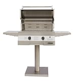 Solaire 27-Inch Basic InfraVection Propane Bolt-Down Post Grill - Stainless Steel