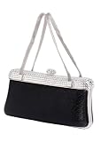 Swarovski Topped Lizard Evening Bag Mesh Handles