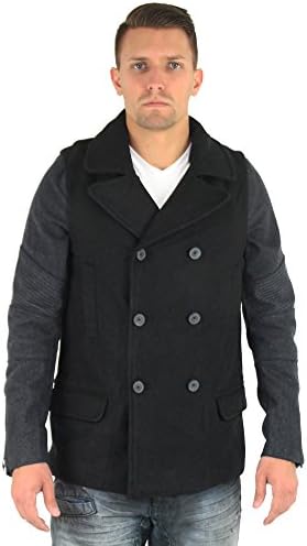 Cohesive Signature Men's Double Breasted Winter Peacoat Gray Size L