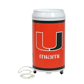 Coola Can Sports Refrigerator/Party Cooler- Miami Hurricanes by Creative Cooling