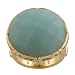 14K Yellow Gold Over Silver Faceted Green Aventurine Ring (Size 8)