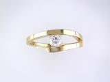 14K .25 CT Suspended Diamond Bypass Ring