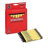 Permanent Marking Crayon, Crayola Staonal, Black, 8 ct., 5 x 9/16 BIN5200022051