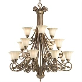 Progress Lighting Le Jardin Ceiling Chandelier P4147-91C Biscay Crackle by Progress Lighting