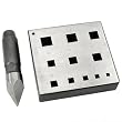 11 Square Hole Bezel Punch & Block Metalworking Tools