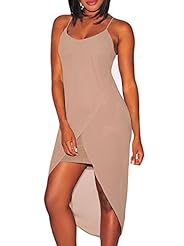 Sexy Knee Length High-Low-Hem Sleeveless Spaghetti Strap Chiffon/Polyester/Spandex Club Dress/Party Dress 
