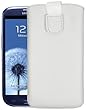 mumbi ECHT Ledertasche f�r Samsung Galaxy S3 i9300 Tasche (Lasche mit R�ckzugfunktion) weiss