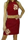 SHORT RED SKIRT SET