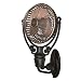 Old Havana Wall Mounted Fan in Antique Copper Finish: Black