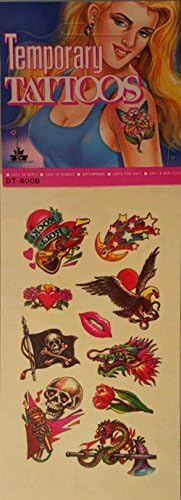 Temporary Tattoos - For Women, Kids, Men - Look Real - 6 Sheets For A Total of 58 Assorted Tattoos