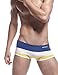 SEOBEAN Mens Low Rise Stripes Trunk Boxer Brief Short Underwear