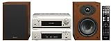 Denon D-F109 Stereo Kompaktanlage (CD, UKW-Tuner, 2x 65 Watt, USB) premium silber/kirsche