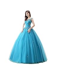 Jeweled Sheer Backless Satin/Tulle   Ball Gown Quinceanera Dress 
