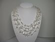 HinsonGayle Artisan Collection "Victoria" Handwoven Five-Strand Natural Crystal and Cultured Pearl Necklace