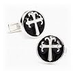 Round Enamel Cross Cufflinks Round Enamel Cross Cufflinks