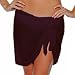 Lightweight Black Sheer Short Sarong Bathing Wrap