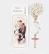 Bookmark Rosary - Saint Anthony - Bookmark and Full 14" Rosary - Exclusively from the Studios of Cromo NB (Milano, Italy)