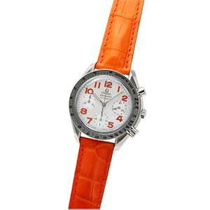Omega Speedmaster Reduced Chronograph Steel Orange Ladies Watch 3834.78.38