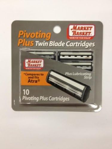 Pivoting Plus Twin Blade Cartridges Fits Atra, 10 Count (Pack of 10)