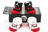 417Vtfh2qAL. SL160  Nike Air Jordan Newborn Infant Baby Booties Socks Black and Blue w/Air Jordan Logo Size 0 6 Months