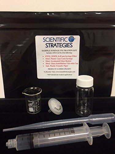 Sample Syringe Filtration Kit, PTFE 0.45um, Includes Pictured Accessories (Li...