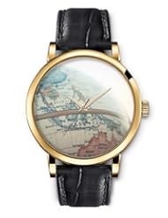 SPRAWL Aanalog Fashion Series Gold Ladies Watches of Genuine Black Leather Strap,Unique Wrist Watch for Women Girls Designed with Globe