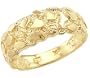 Size- 13 - 14k Solid Yellow Gold Ladies Mens Nugget Ring