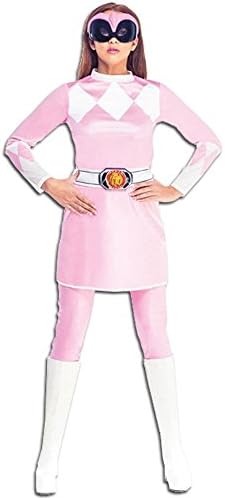 Rubie's Official Pink Power Ranger Fancy Dress Ladies Superhero Rangers Adult