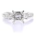Diamond Platinum Antique Style Engagement Ring Setting