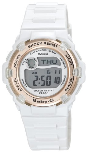 Baby-G Ladies White Baby-G Digital Alarm Watch BG-3000-7AER Baby-G Ladies White Baby-G Digital Alarm Watch BG-3000-7AER