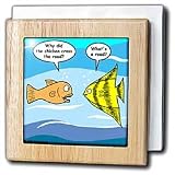 Review 3dRose LLC  / Fish Musing - 6 Inch Tile Napkin Holder
