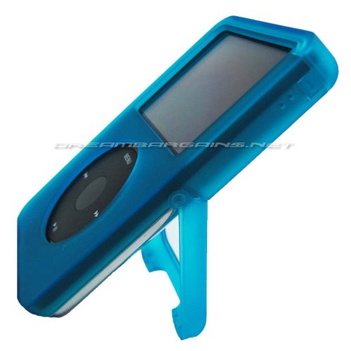 DB Premium iPod Classic 80gb 120gb / iPod Video 30gb Crystal Case with Kickstand - TEAL + Protective Screen Film - Combo Pack