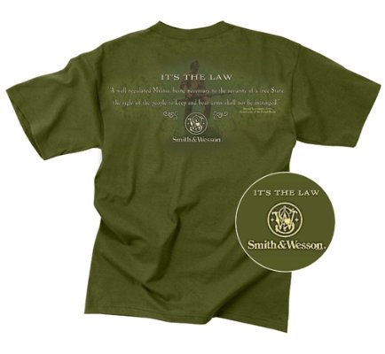 Smith & Wesson 2nd Amendment T-Shirt (X-Large, Olive)