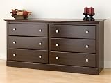 Regency Espresso 6-Drawer Bedroom Storage Dresser